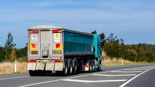 truck on a road